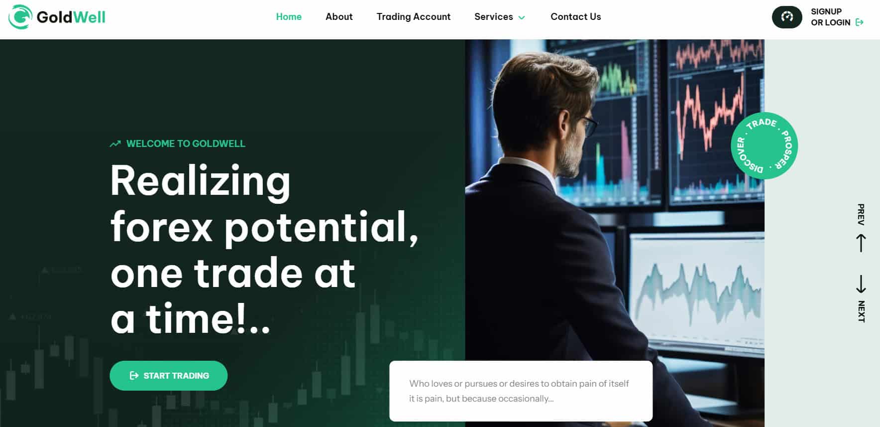 GoldWell Website Review