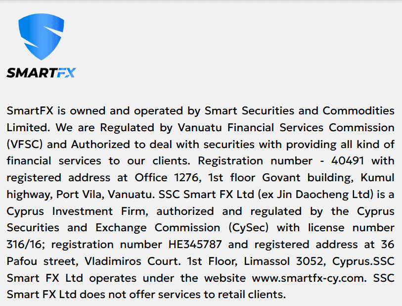 SmartFX Regulation Review