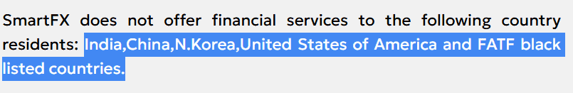 SmartFX Restricted Countries Review