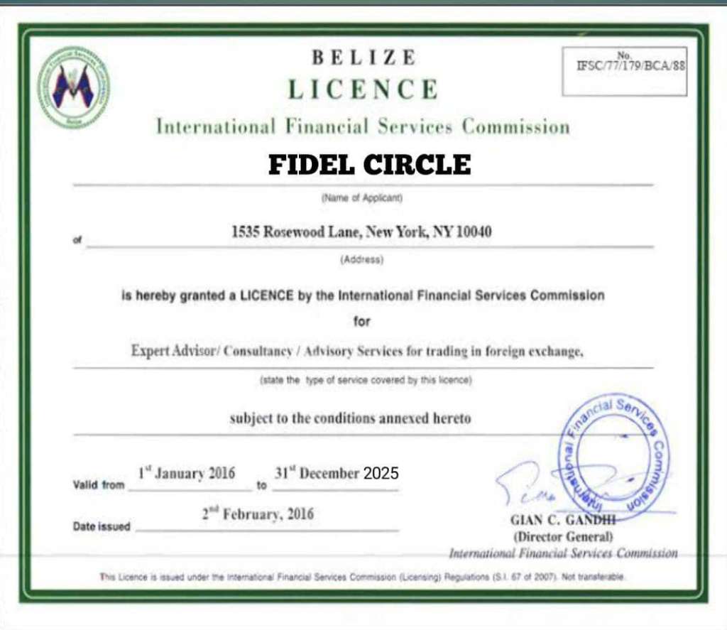 Is Fidel Circle Licensed And No Complaints?