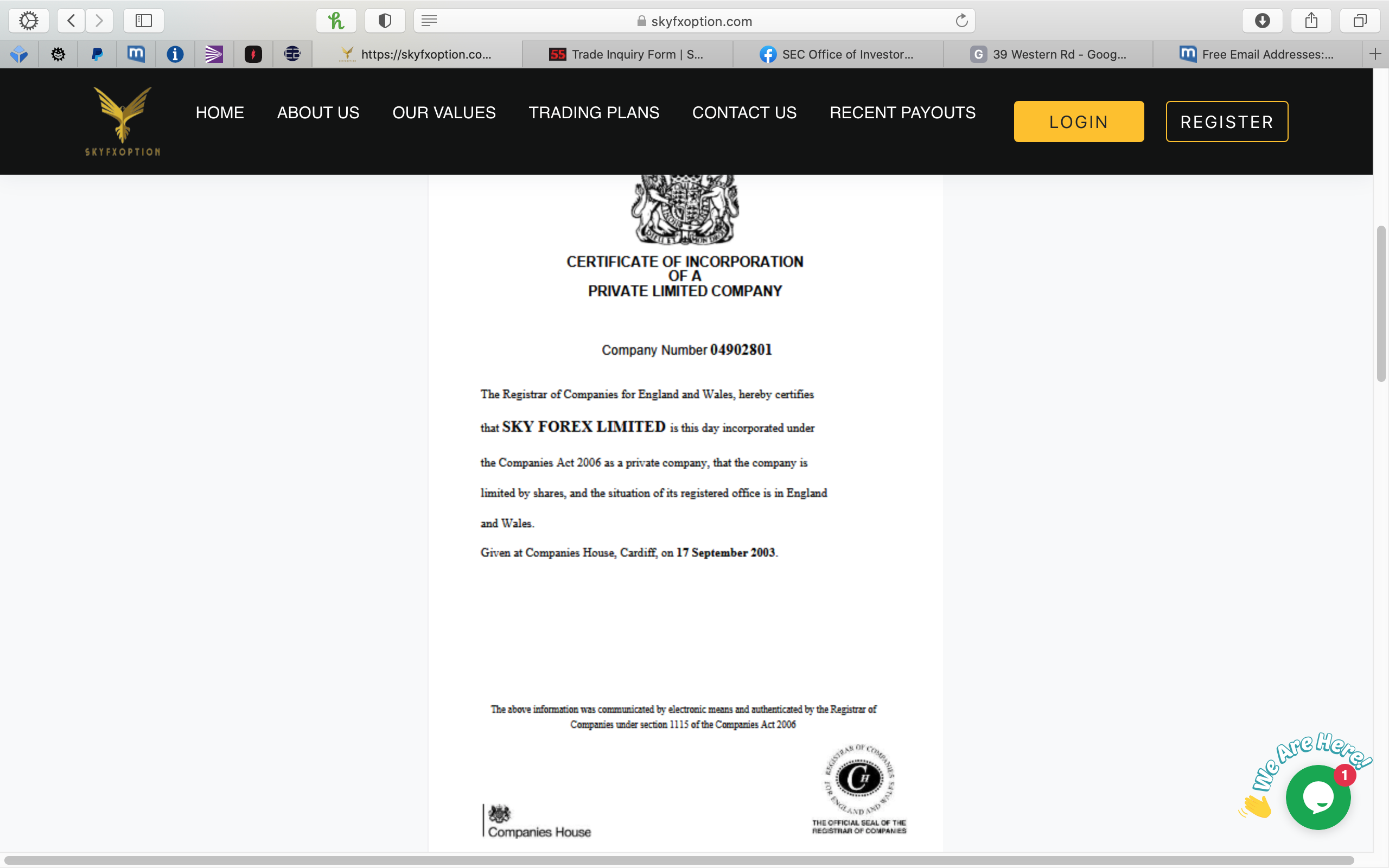 Is Skyfxoption Licensed And Legitimate?