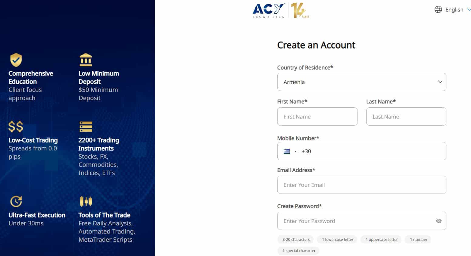 ACY Securities Account Opening Review