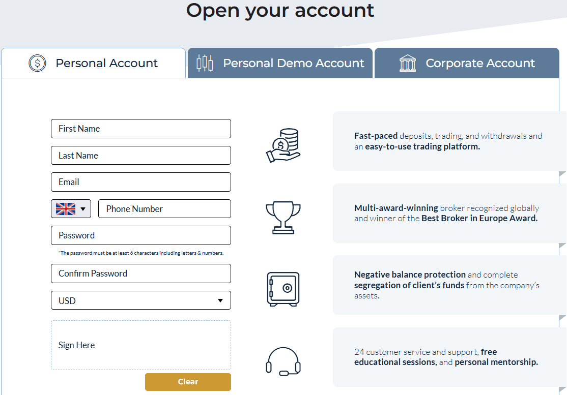 LegacyFX Account Opening Review