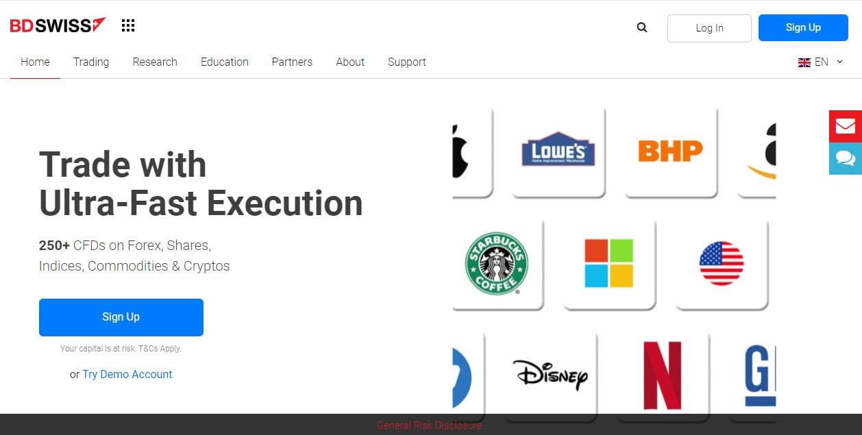 BDSwiss Website Review