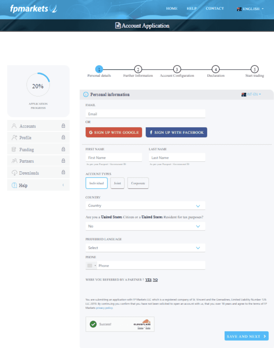FP Markets Account Opening Review