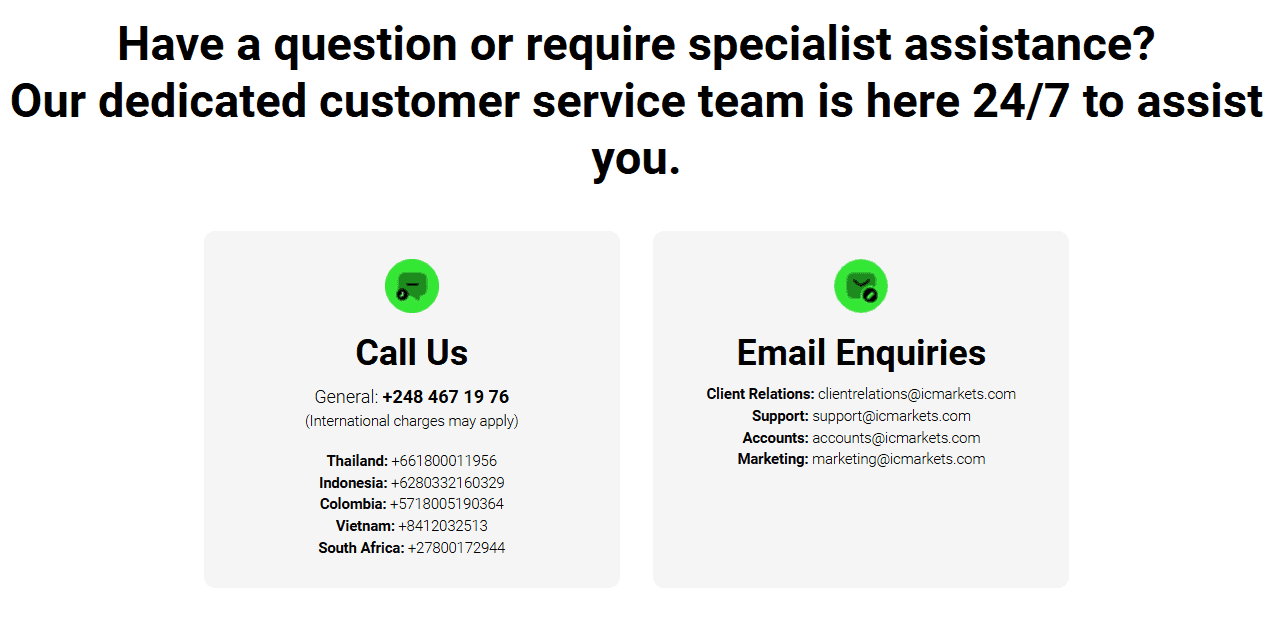 IC Markets Support Review