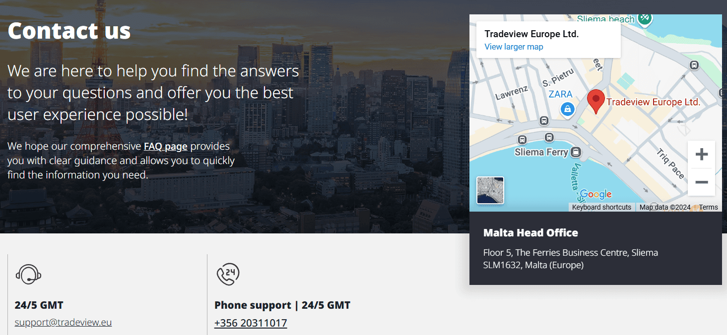 Tradeview Support Review
