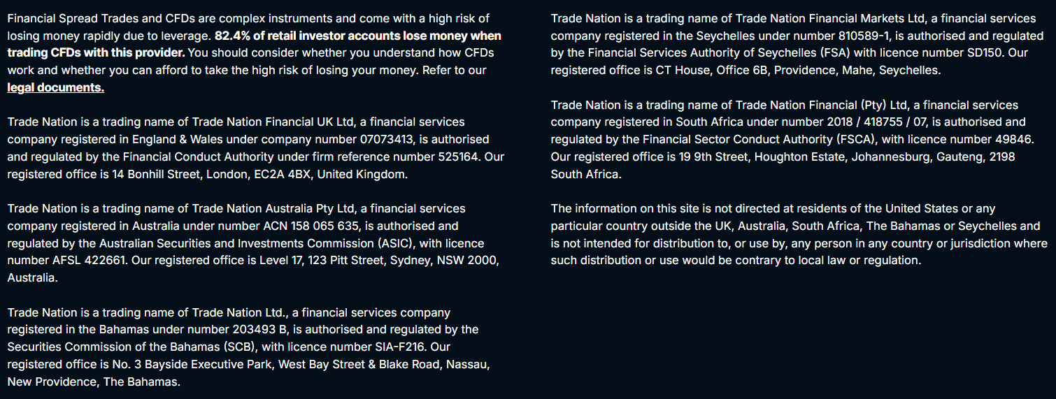 Trade Nation License Review