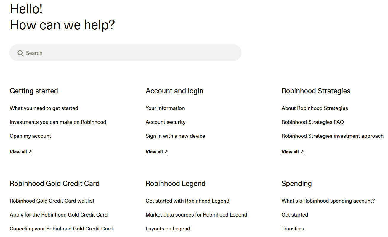 Robinhood Support Review