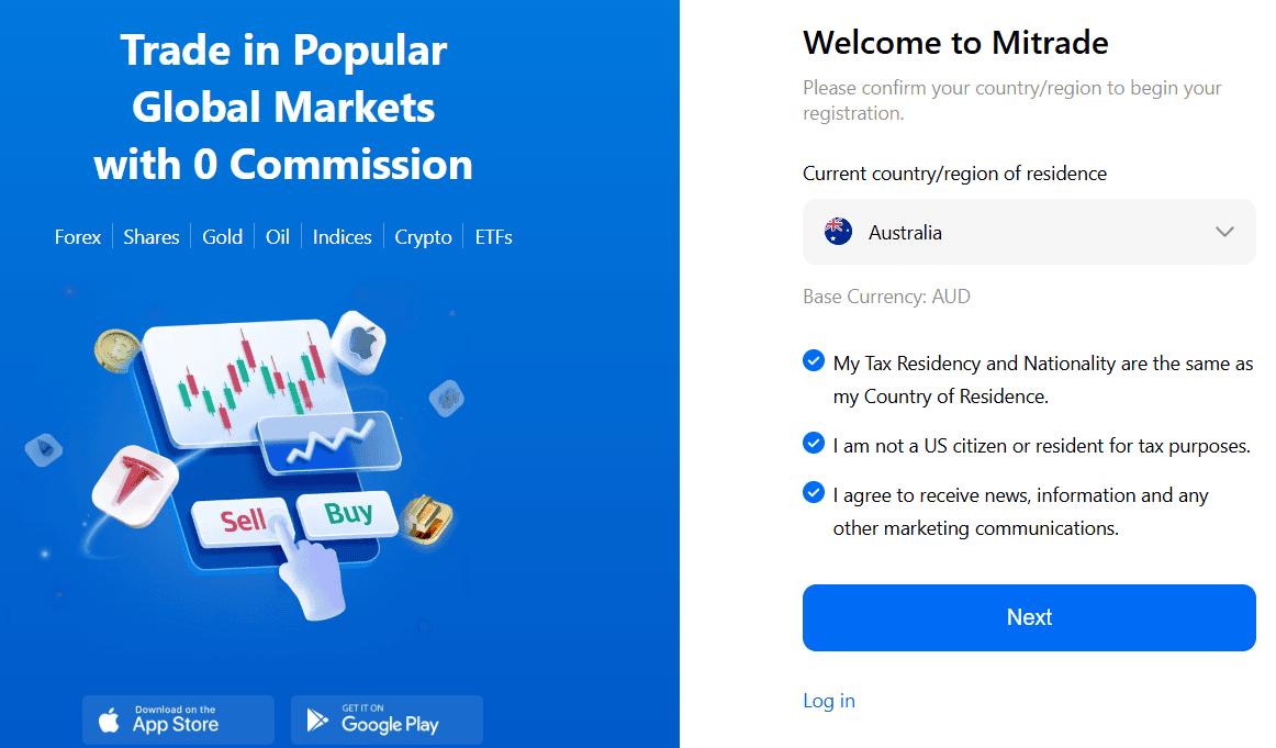 Mitrade Account Opening Review