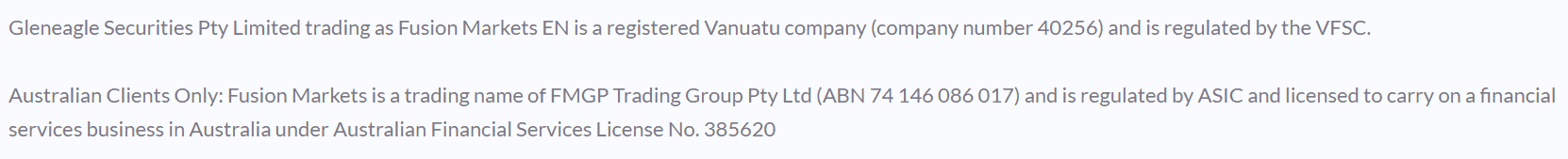 Fusion Markets License Review