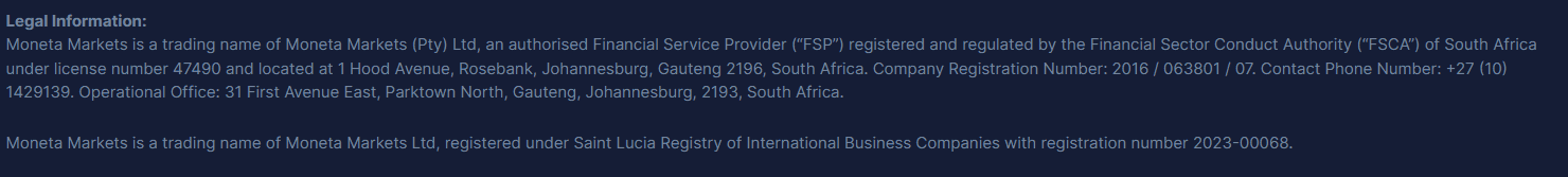 Moneta Markets Regulation Review