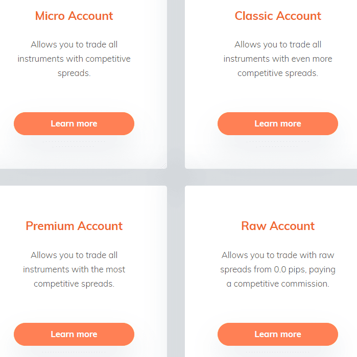 ATFX Account Types Review