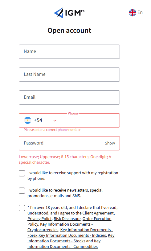 IGM FX Account Opening Review