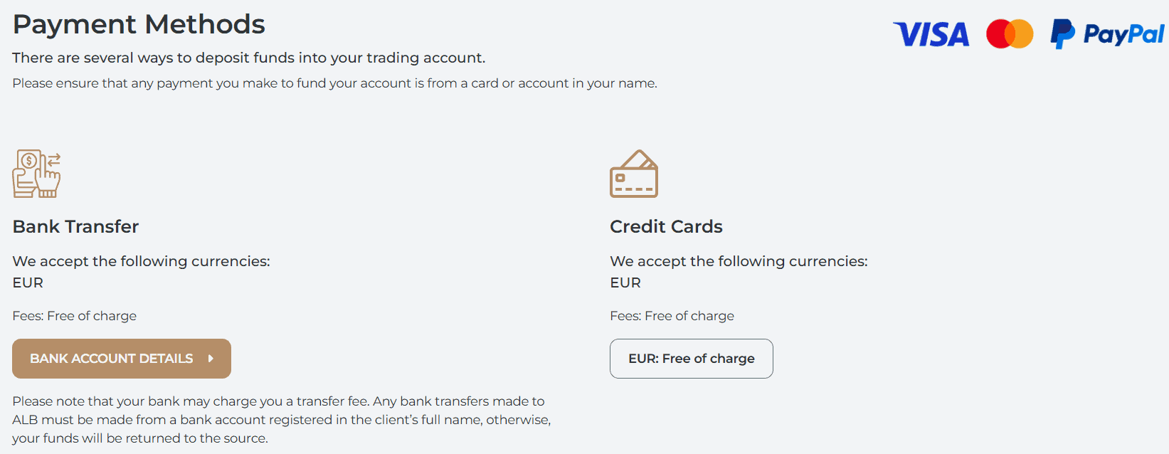 ALB Deposit/Withdrawal Review