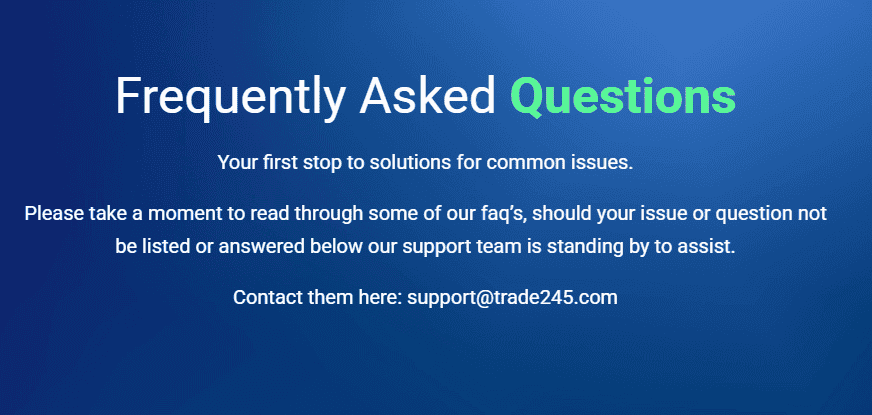 Trade245 Customer Support Review