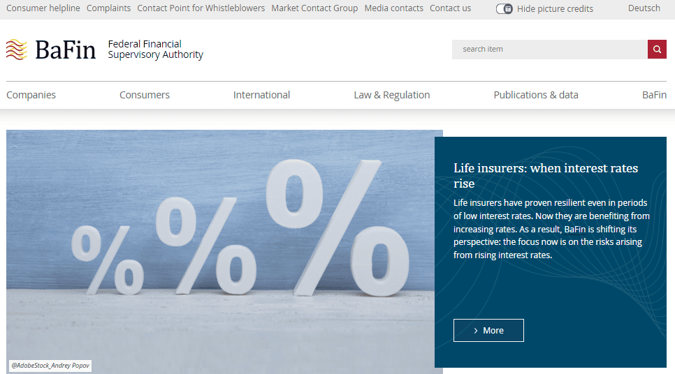 BaFIN homepage