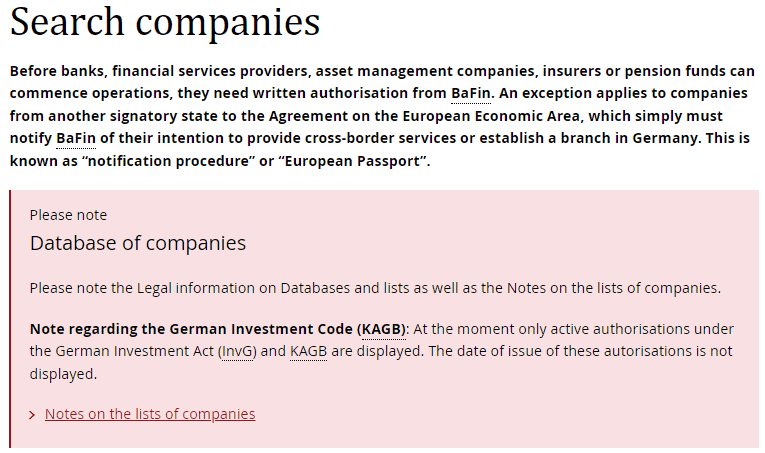 List of BaFIN-Regulated Forex Brokers