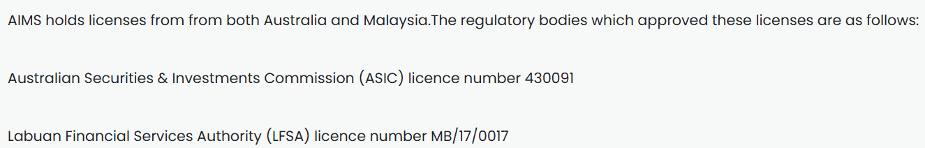 AIMS Regulation Review