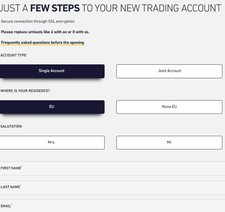 CapTrader Account Opening Review