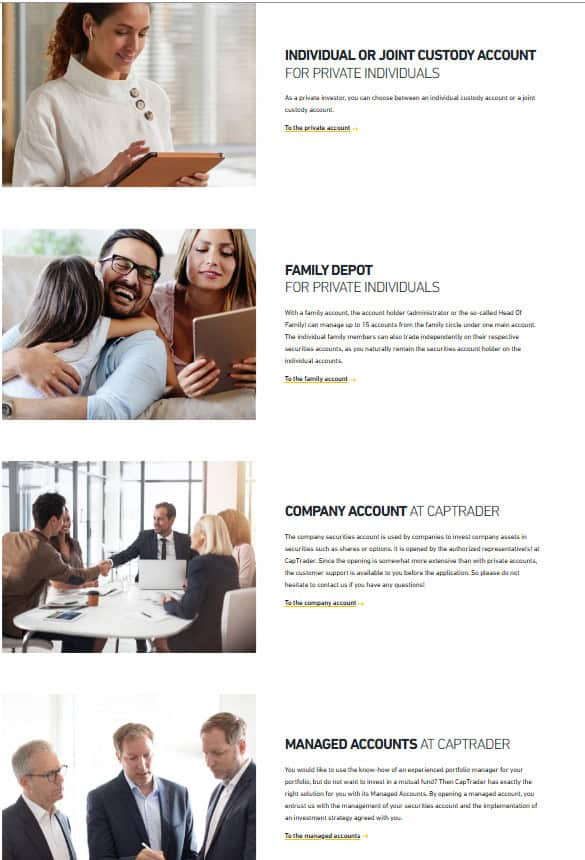 CapTrader Account Types Review