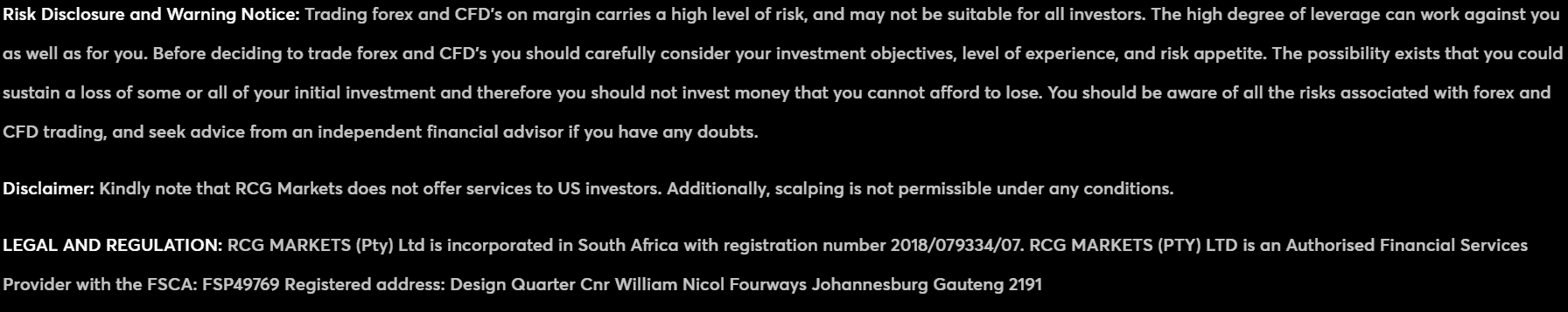 RCG Markets Regulation Review