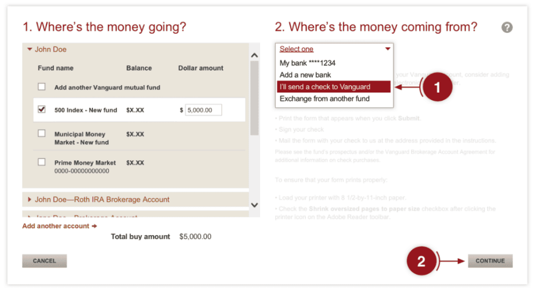 Vanguard Deposit/Withdrawal Review