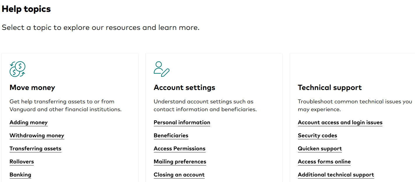 Vanguard Support Review