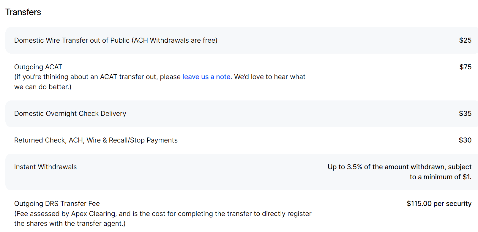 Public Deposit/Withdrawal Review