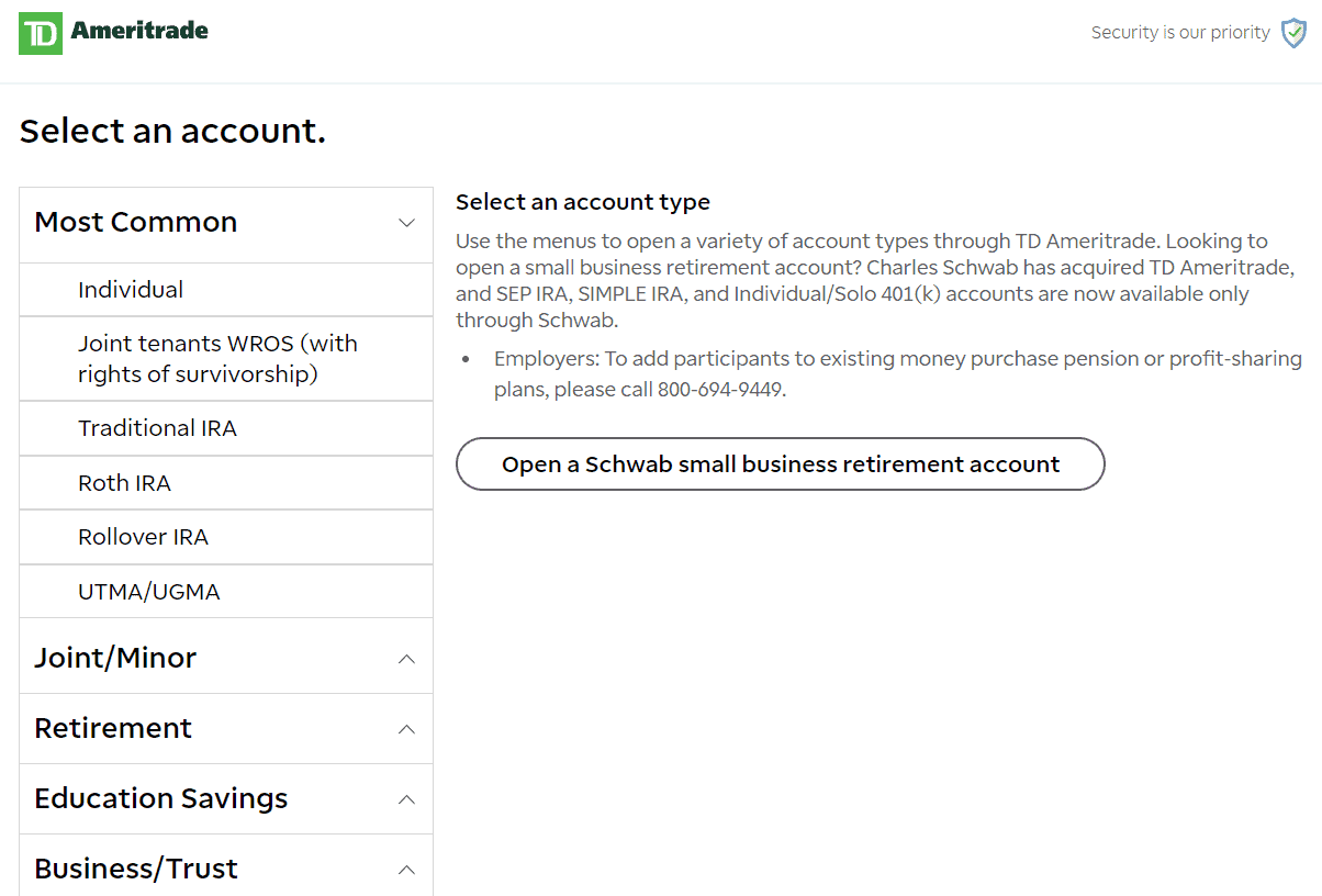 TD Ameritrade Review Opening an Account