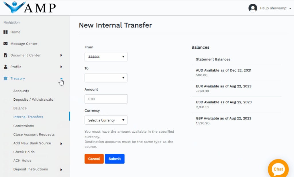 AMP Deposit/Withdrawal Review