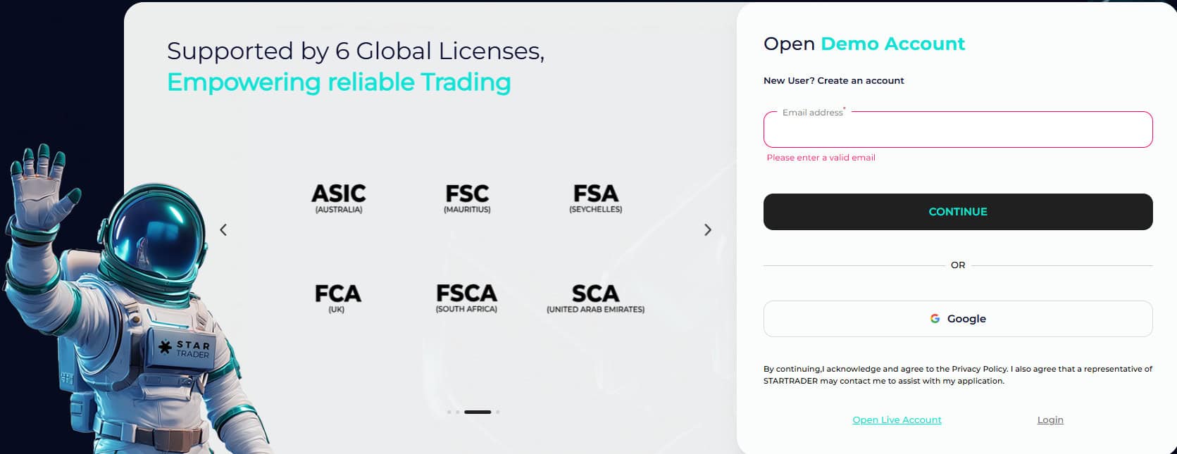 StarTrader Account Opening Review