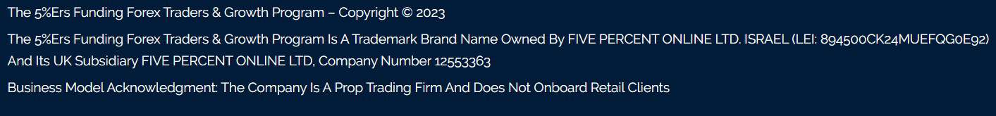 The 5ers registration