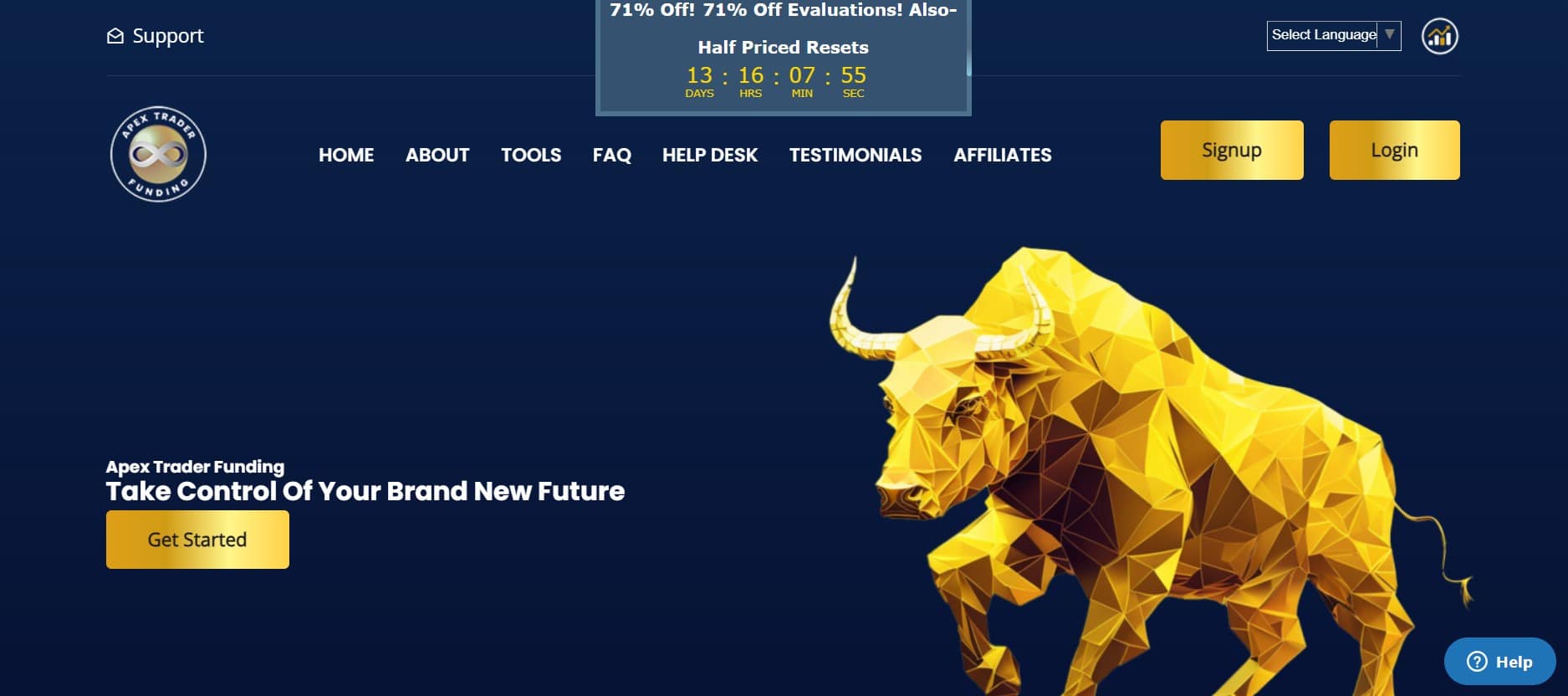 Apex Trader Funding Website