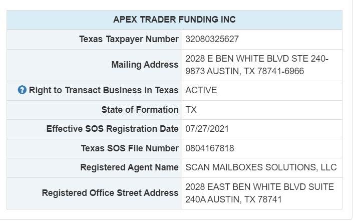 Apex Trader Funding Registration