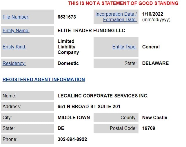 Elite Trader Funding Registration