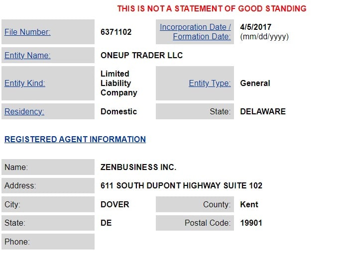 OneUp Trader Registration