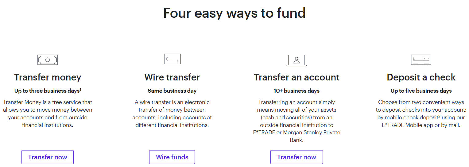E-Trade Deposit/Withdrawal Review