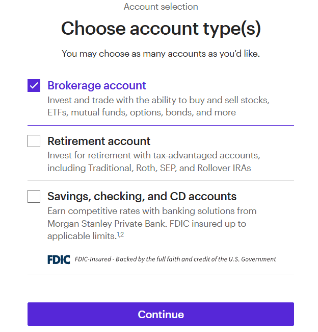E-Trade Account Opening Review