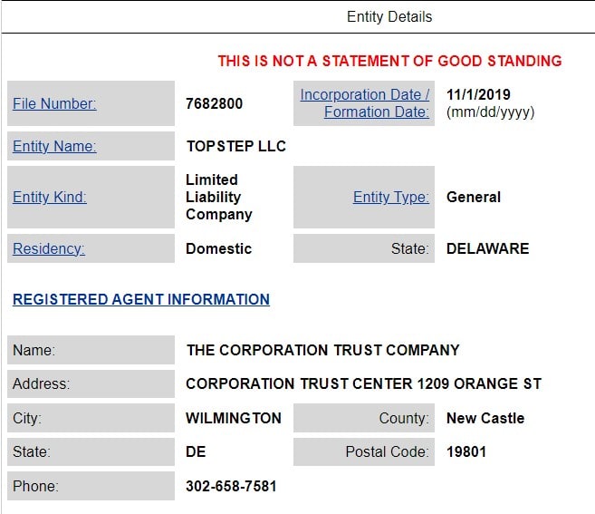 TopStep Registration