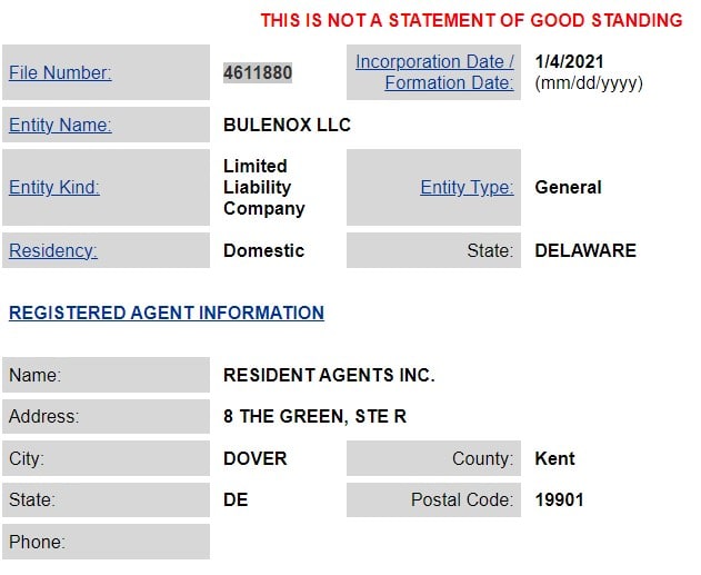 Bulenox registration