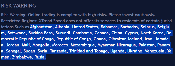 XTrend Restricted Countries Review
