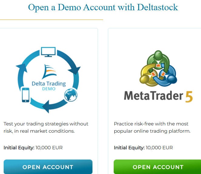 DeltaStock Demo Account Opening Review