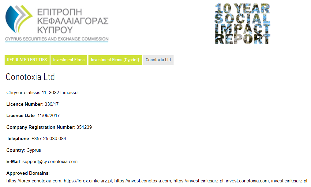 Conotoxia Review License