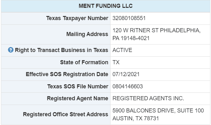 Ment Funding Registration