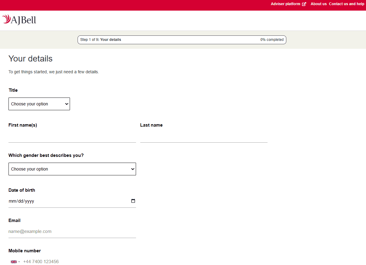 AJ Bell Account Opening Review