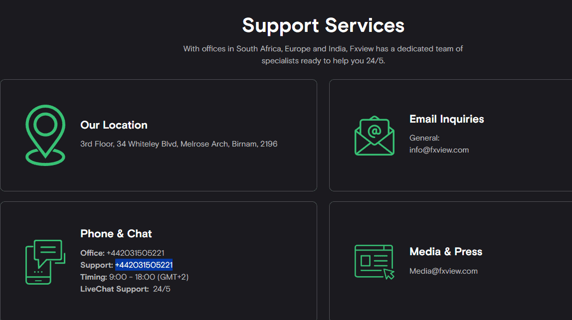 Fxview Customer Support Review