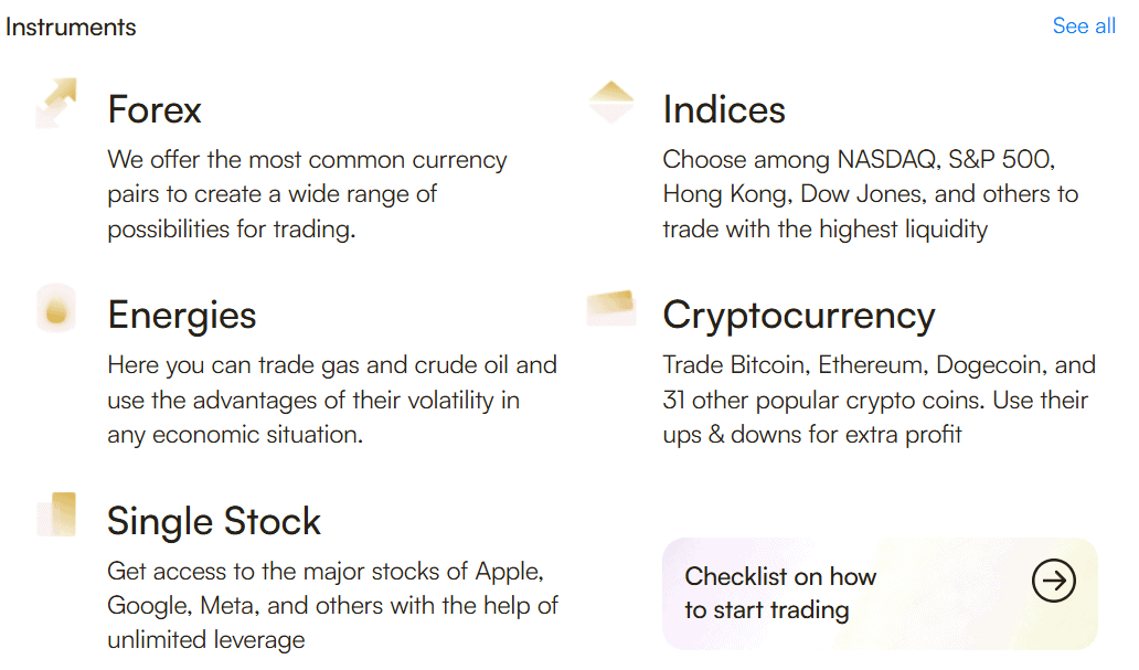 Headway Trading Instruments Review