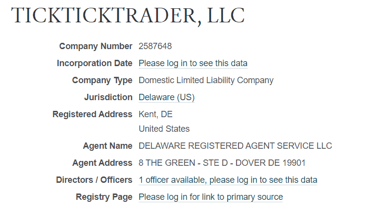 TickTickTrader Registration