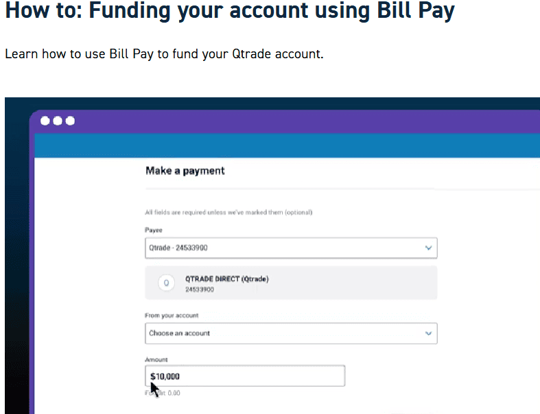 Qtrade Deposit/Withdrawal Review